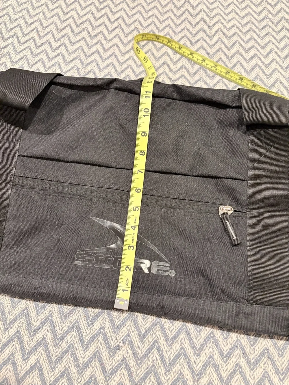Black Duffel Bag with Eastern New York Soccer Referee Association Badge